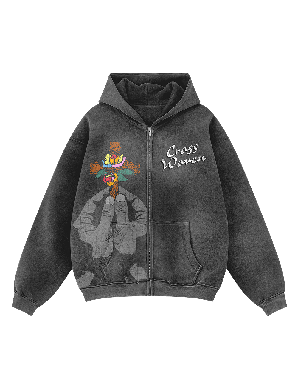 Cross Woven Uplifted Grey Sweatsuit